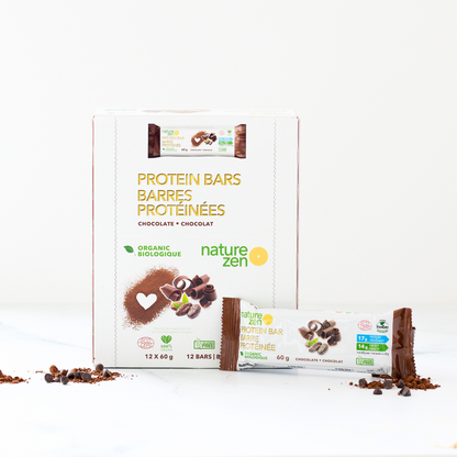 Nature Zen Organic Vegan Protein bars - Chocolate [nut free]