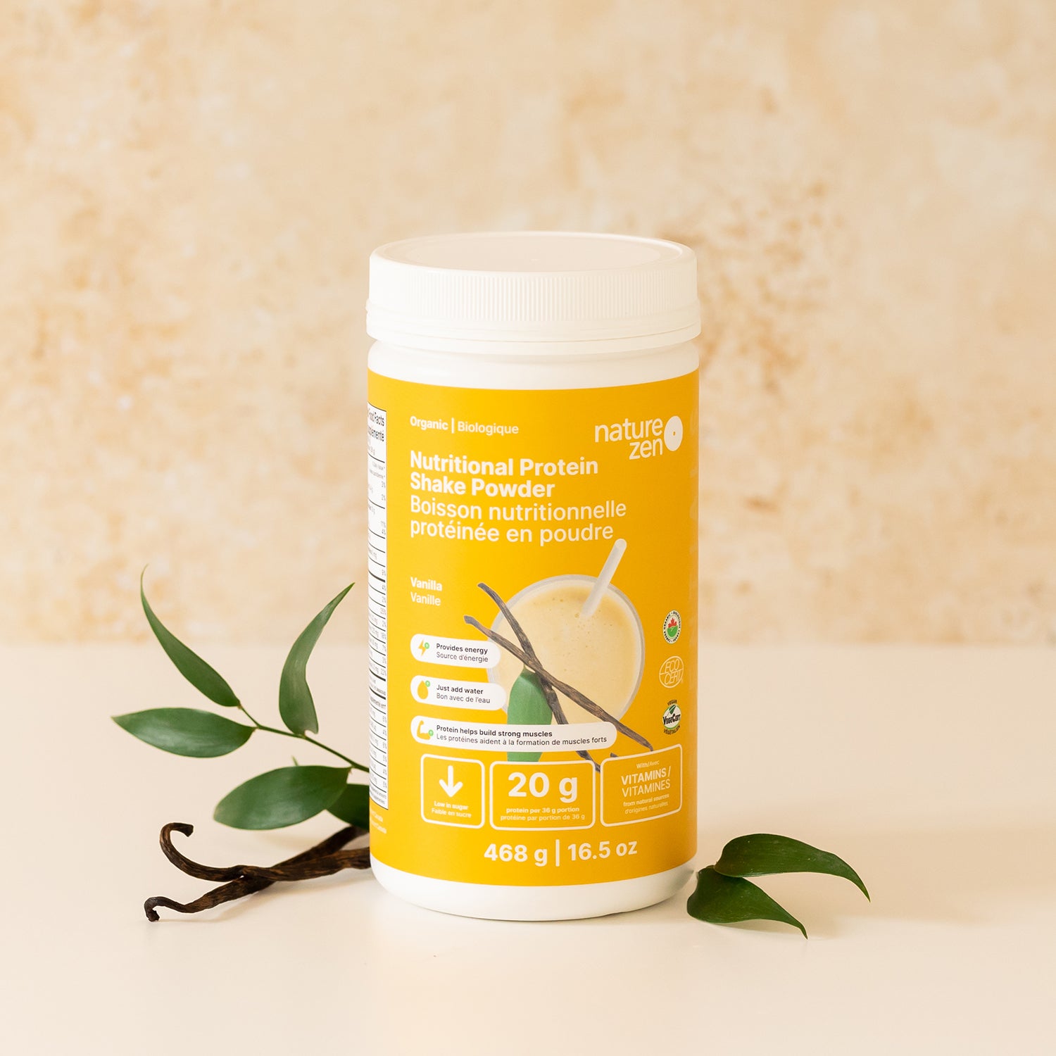Organic Vegan Nutritional Protein Shake Powder | Nature Zen Essentials - Vanilla