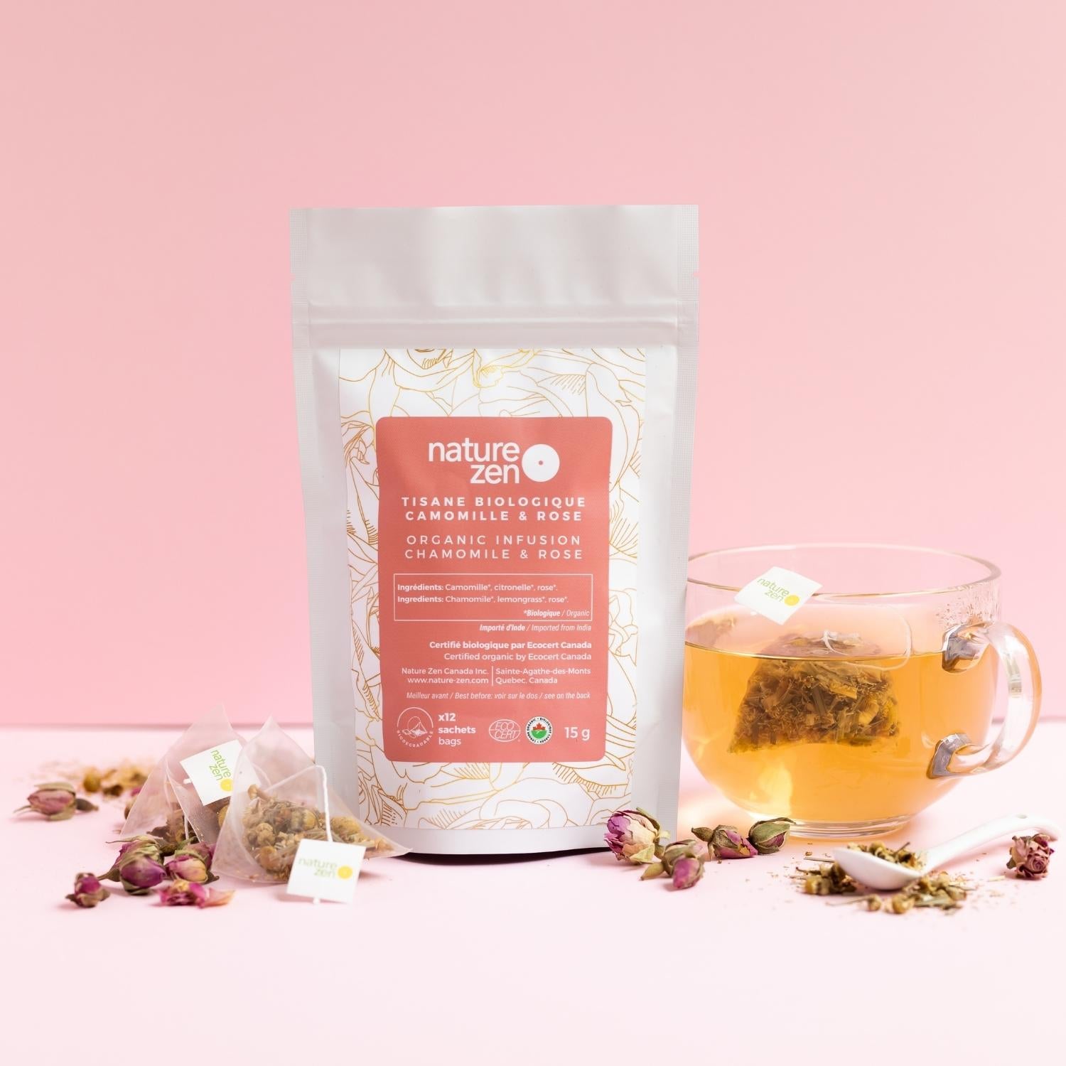 Infusion Bio Camomille et Rose