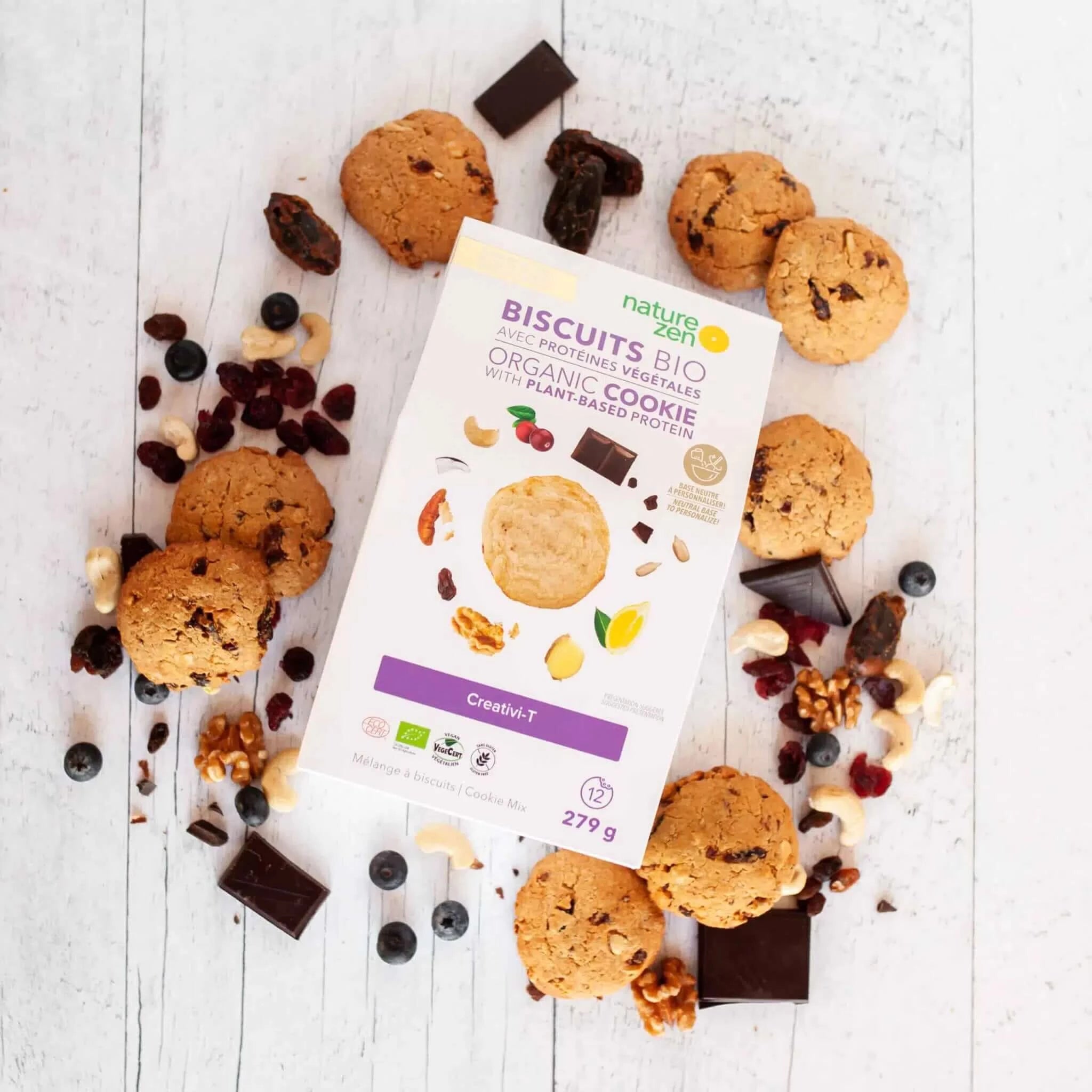 Nature Zen Organic Gluten-Free Cookie Mix - Creativi-T Baking mix cookies