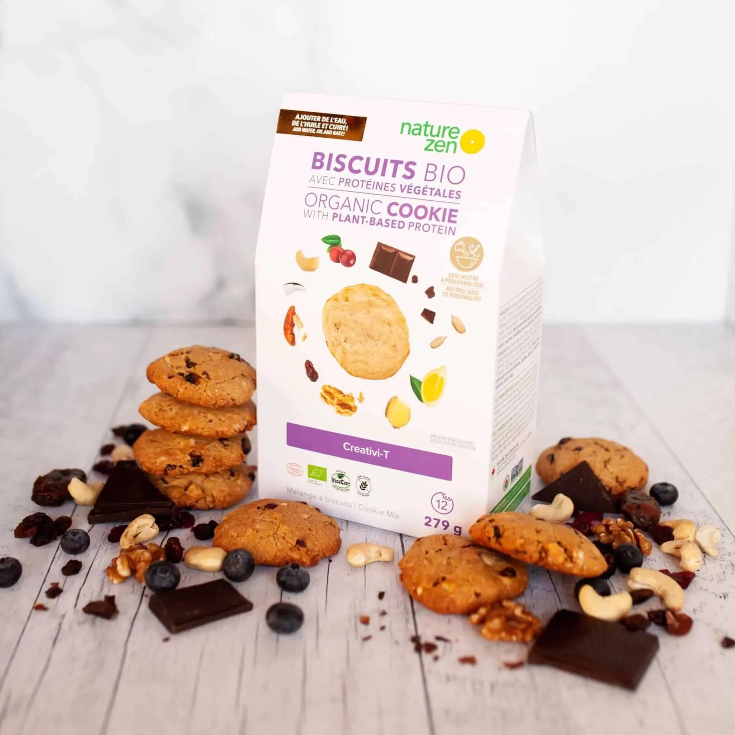 Nature Zen Organic Gluten-Free Cookie Mix - Creativi-T Baking mix box