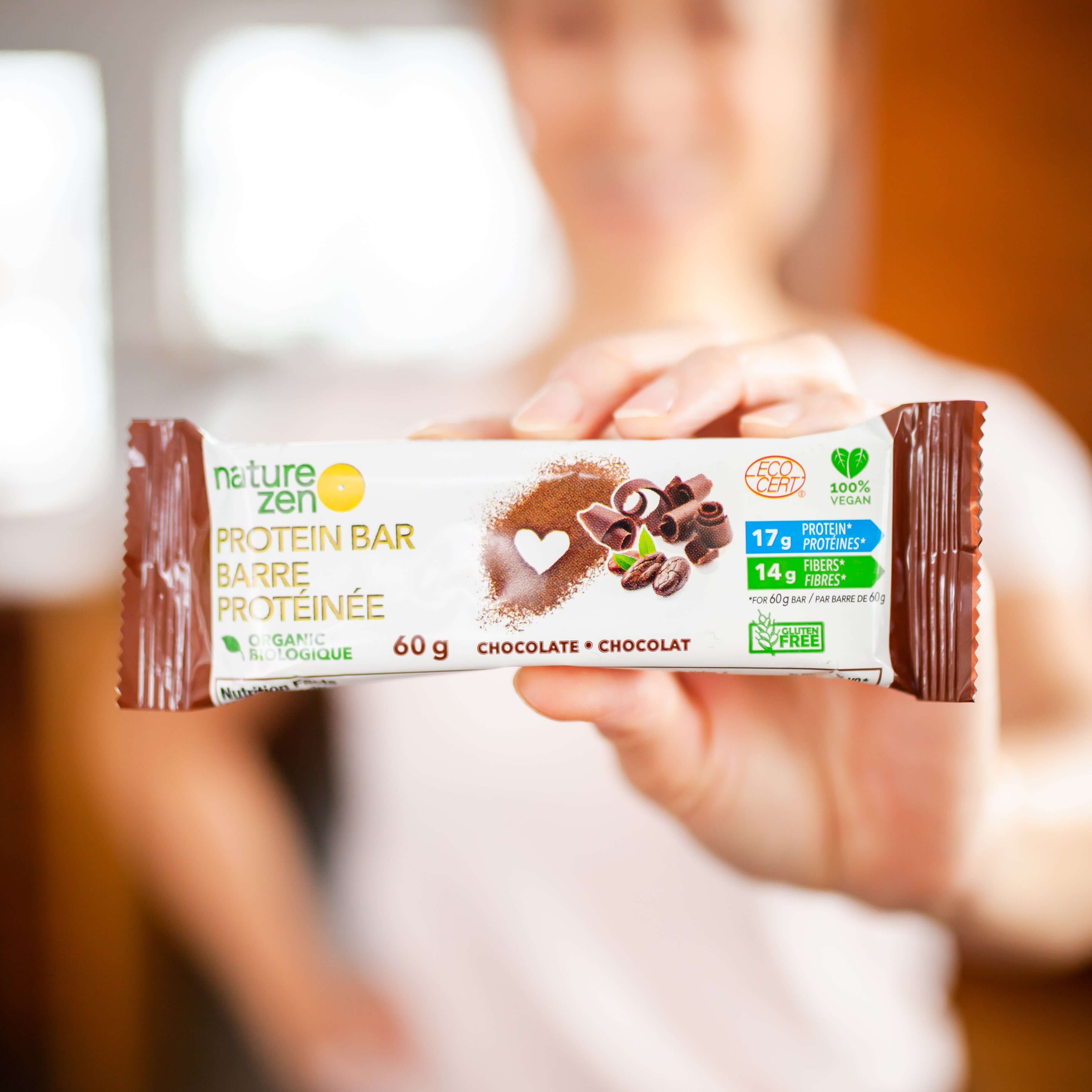 Nature Zen Organic Vegan Protein bars - Chocolate [nut free] bar