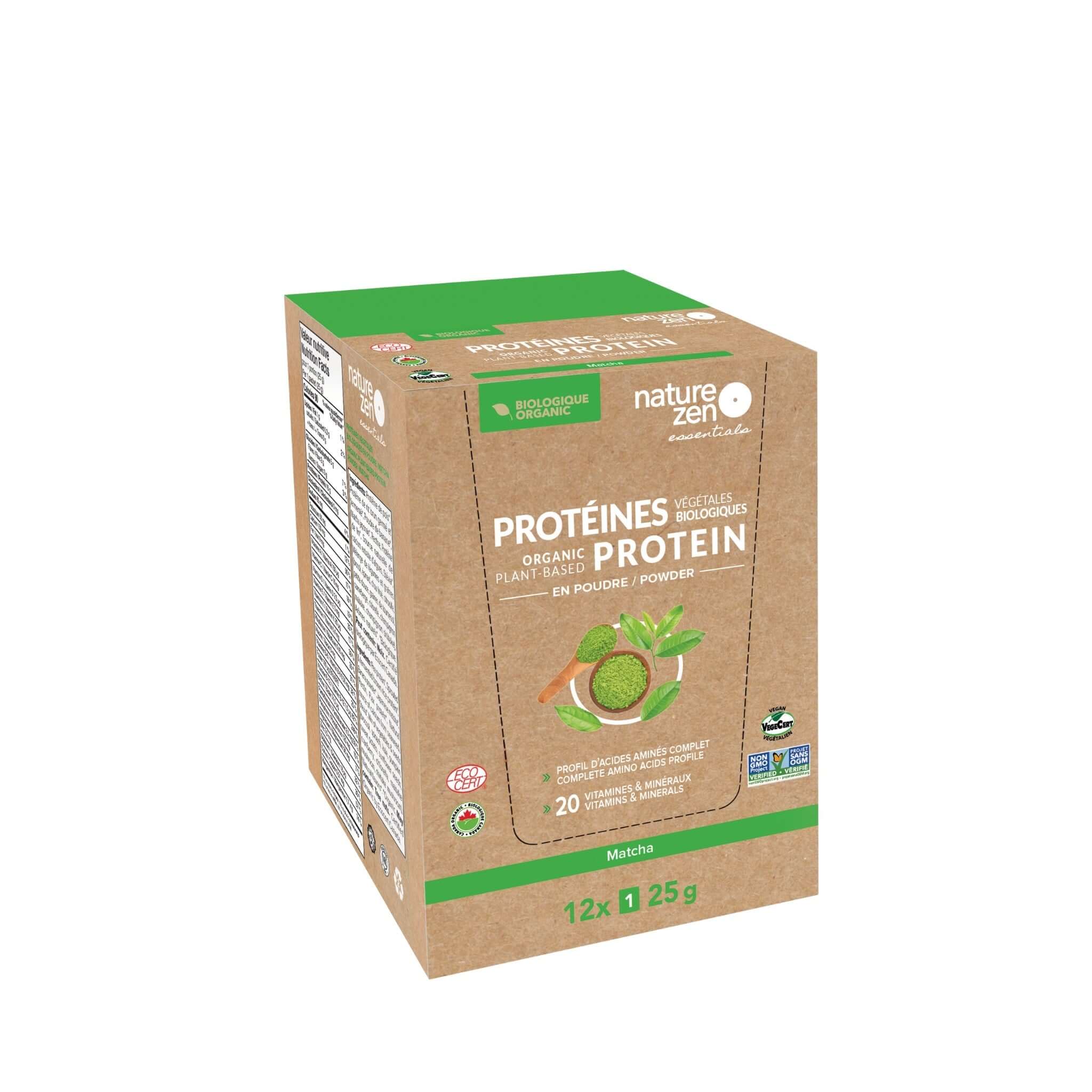 Nature Zen Essentials - Organic Plant-Based Matcha Protein Powder (travel box)