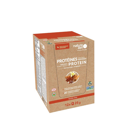 Nature Zen Essentials - Organic Vanilla Chaï Plant-Based Protein Powder (box)