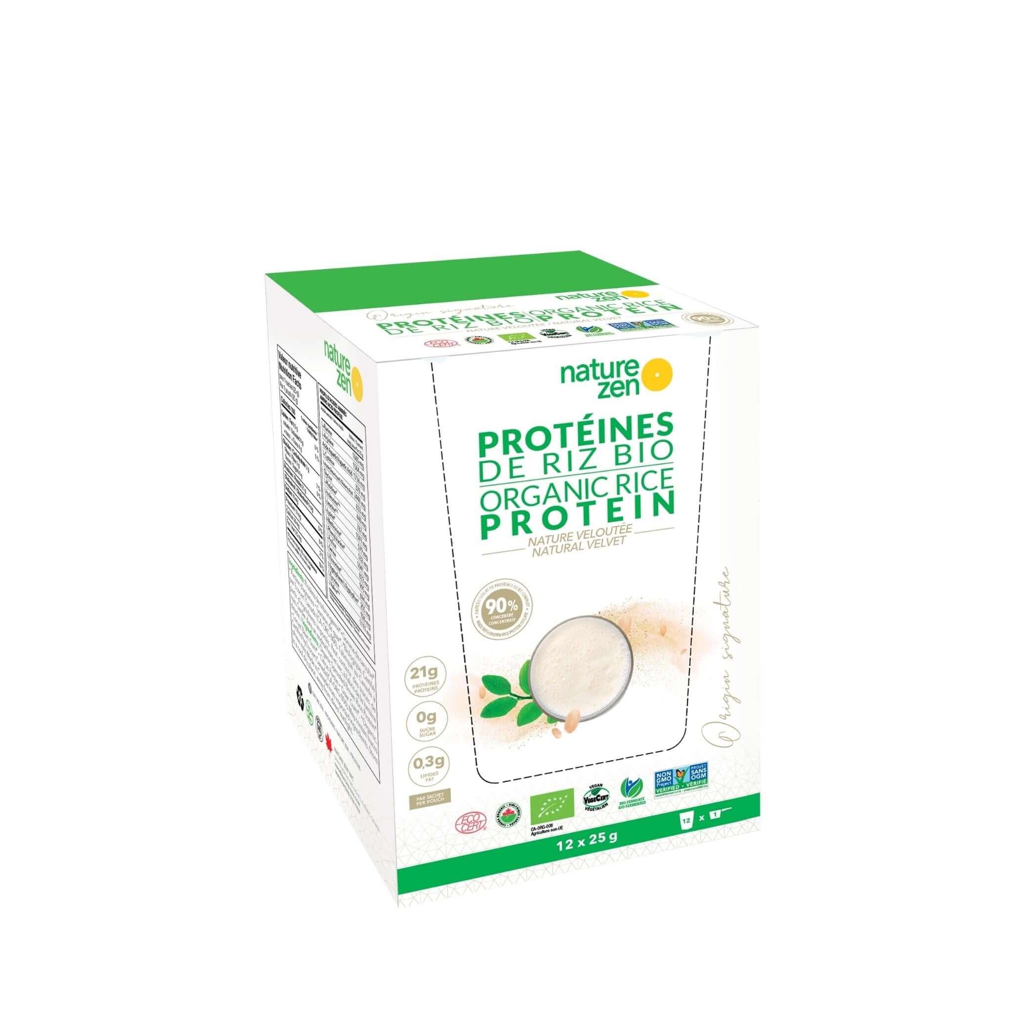 Nature Zen Origin - Organic Rice Protein Powder - Natural Velvet (travel box)