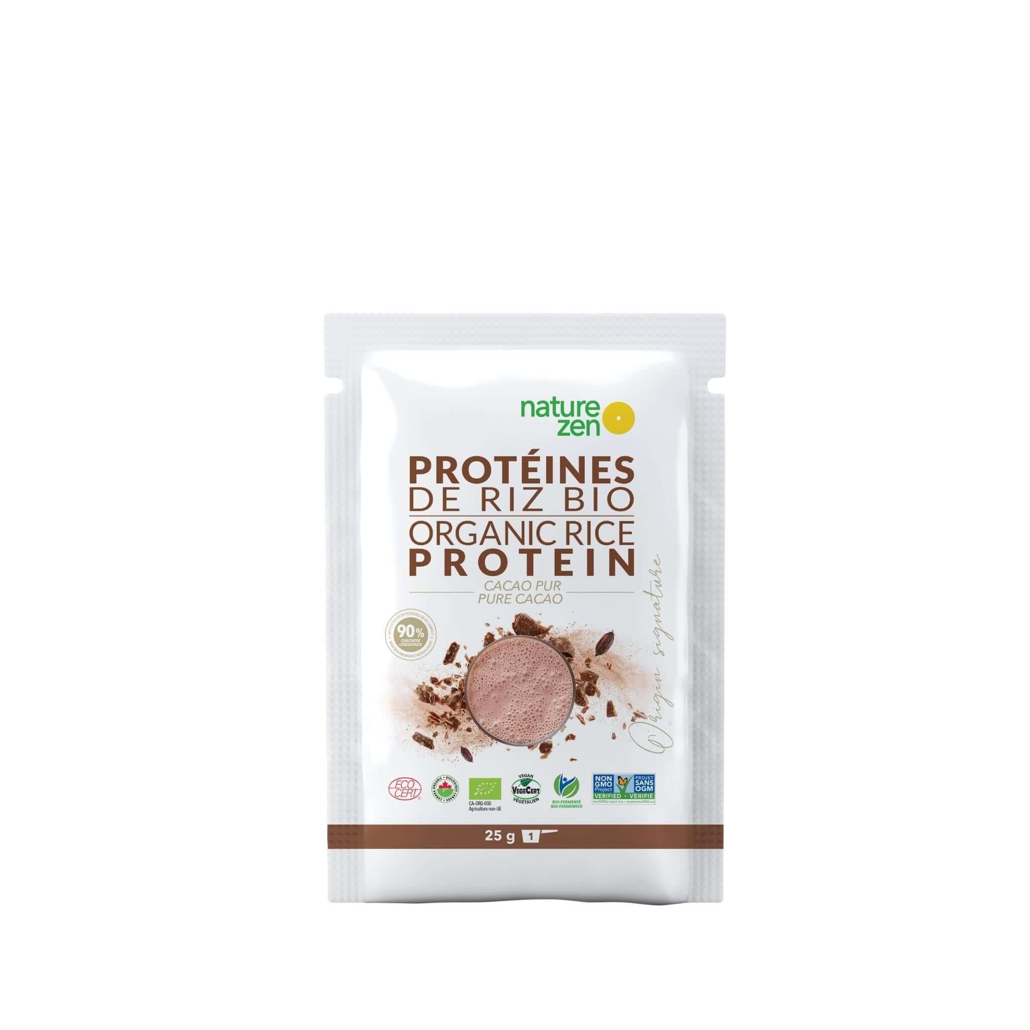 Nature Zen Origin - Organic Rice Protein Powder - Cacao (454g) mockup