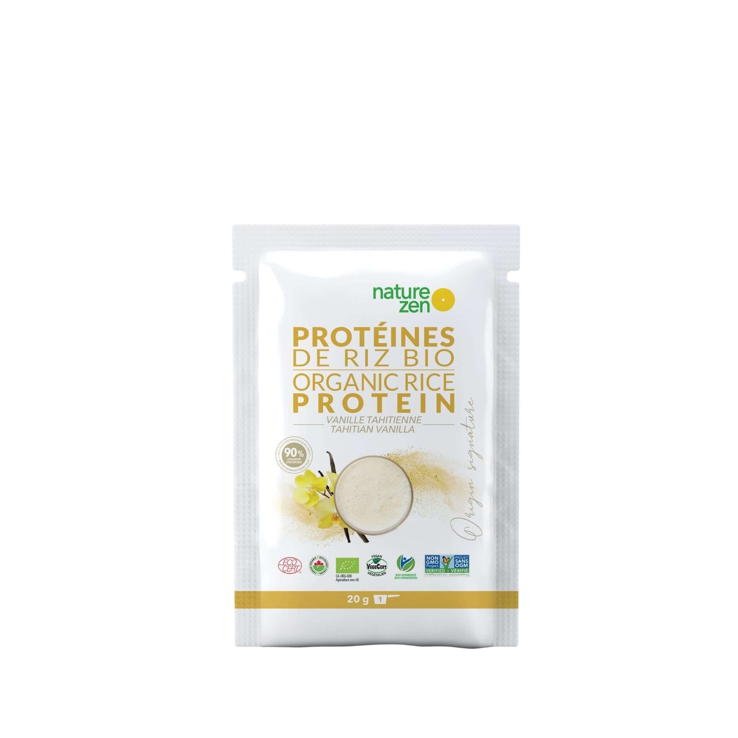 Nature Zen Origin - Organic Rice Protein Powder - Tahitian Vanilla (mockup)